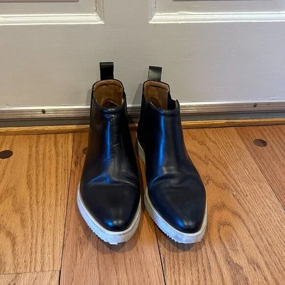 Everlane The Street Bootie Black Leather - Sz 7.5 - Picture 2 of 5